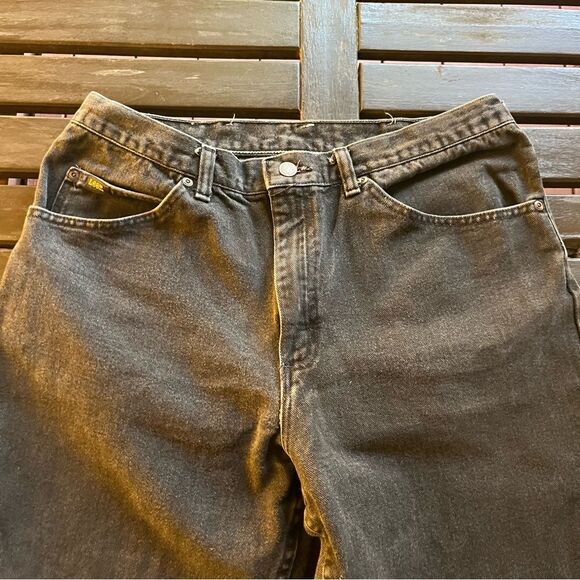 Vintage Lee Black Denim Jeans (36 x 34) (Made in USA 🇺🇸) - Picture 2 of 6